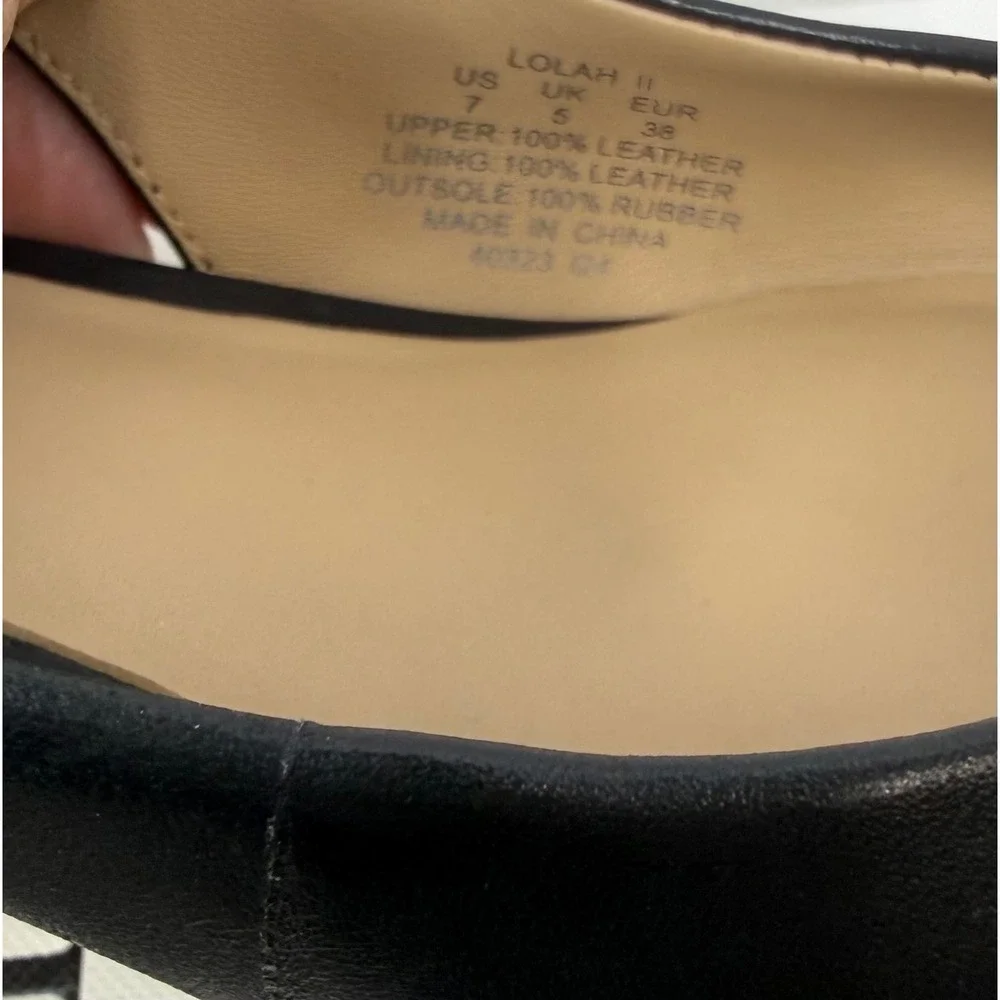 Lauren Ralph Lauren Lolah II Slingback Pump Black Burnished Calf Size 7 B